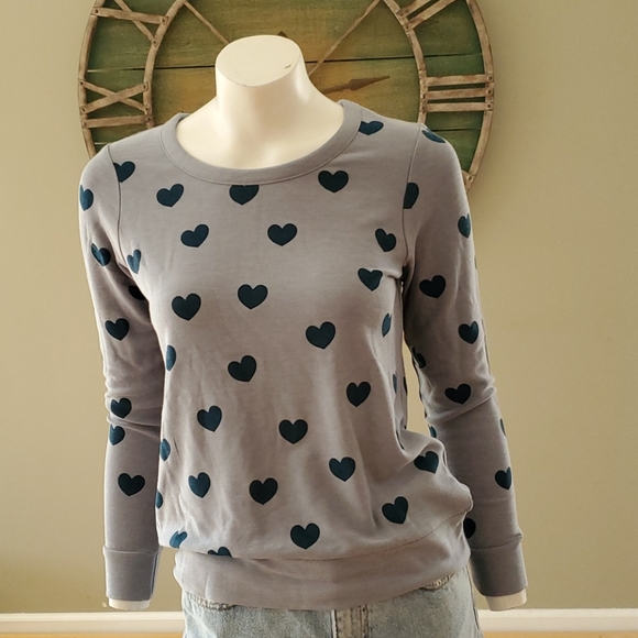 Chaser Tops - Chaser sweatshirt with blue heart print